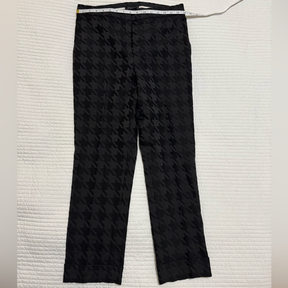 Ann Taylor Curvy Fit Black Houndstooth Pants